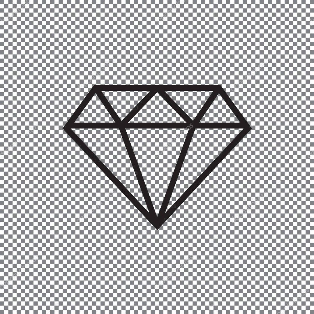 Vector icon diamond on a transparent background