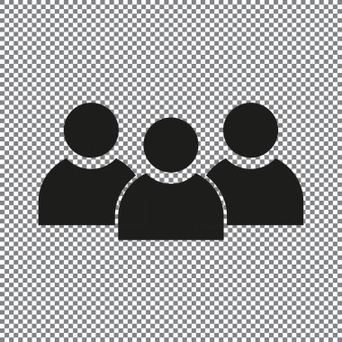 vektör simge Grup şeffaf bir arka plan üzerinde insan