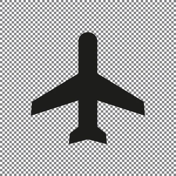 Vector Icono Avión Sobre Fondo Transparente — Vector de stock