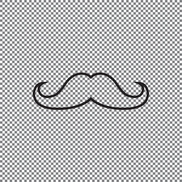 Bigode Ícone Vetor Fundo Transparente — Vetor de Stock