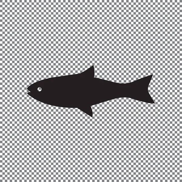 Vector Icon Fish Transparent Background — Stock Vector