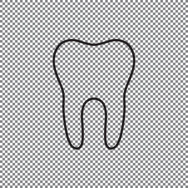 Dente Ícone Vetorial Fundo Transparente —  Vetores de Stock