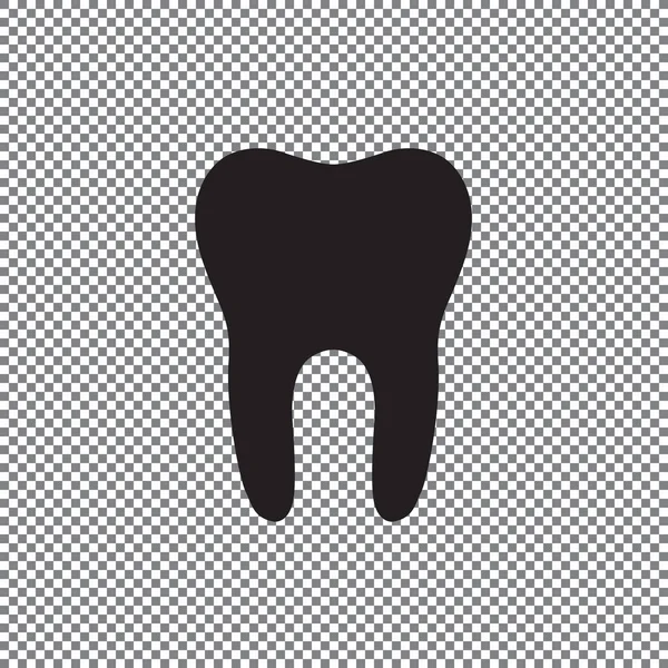 Vektor Symbol Zahn Auf Transparentem Hintergrund — Stockvektor