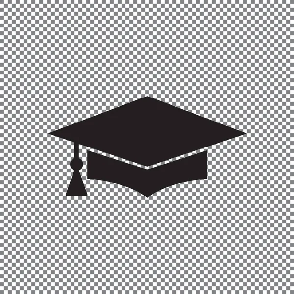 Vector Icono Tapa Graduación Sobre Fondo Transparente — Vector de stock