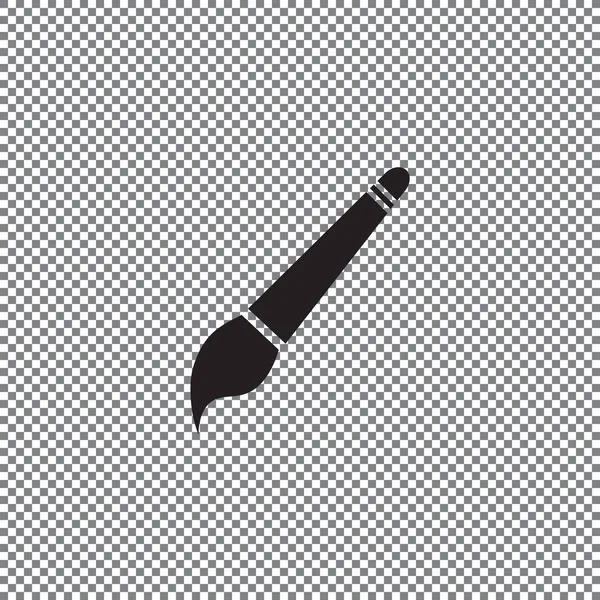 Brush Icon Vector Uno Sfondo Trasparente — Vettoriale Stock