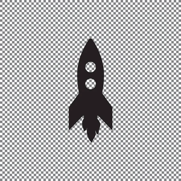 Raketensymbol Illustration Isoliertes Vektorzeichensymbol Auf Transparentem Hintergrund — Stockvektor