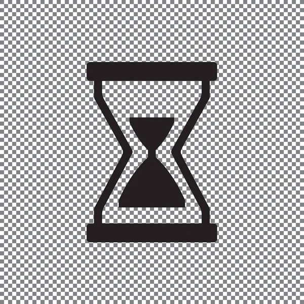 Ilustración Del Icono Del Reloj Arena Sobre Fondo Blanco Sobre — Archivo Imágenes Vectoriales