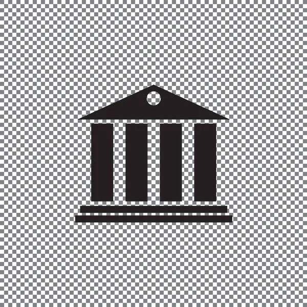 Bank Icon Vector Een Transparante Achtergrond — Stockvector