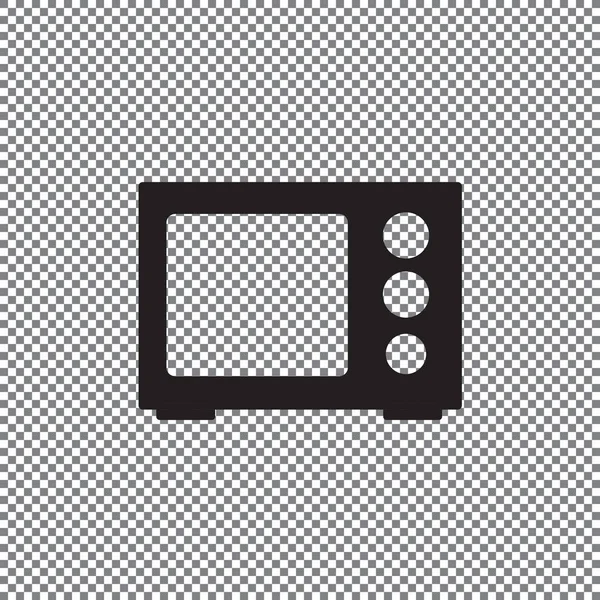 Mikrowellen Symbol Auf Weißem Hintergrund Küchengeräte Vektorillustration Auf Transparentem Hintergrund — Stockvektor