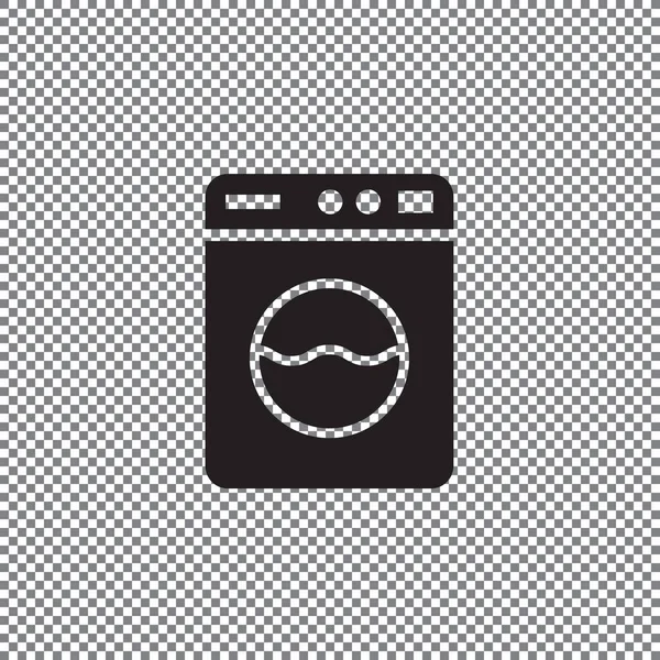 Значок Стиральной Машины Символ Бытовой Техники Плоский Знак Белом Фоне — стоковый вектор