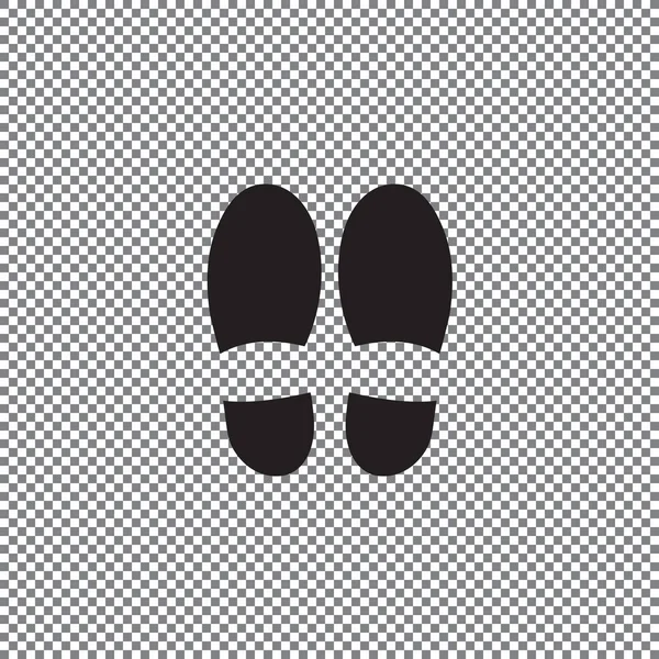 Icono Huella Aislado Sobre Fondo Blanco Huella Zapato Vectorial Sobre — Vector de stock