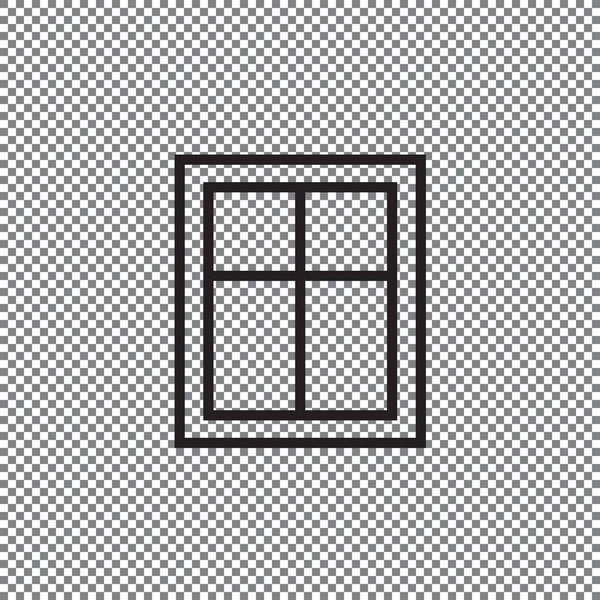 Векторне Вікно Піктограми Прозорому Фоні — стоковий вектор