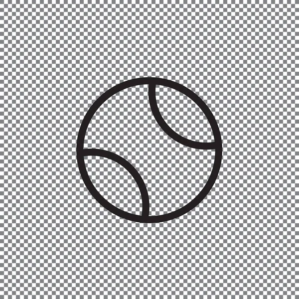 Vecteur Icône Ballon Football Sur Fond Transparent — Image vectorielle
