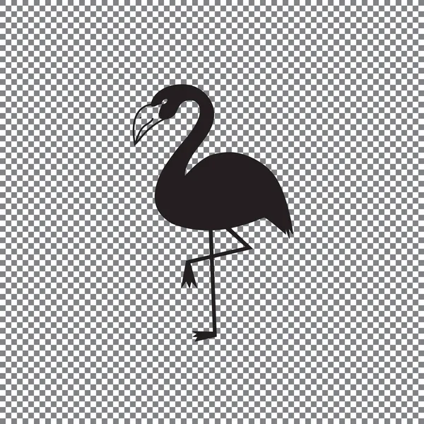 Vector Flamingo Pictogram Een Transparante Achtergrond — Stockvector