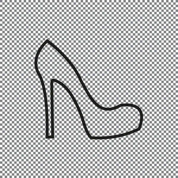 透明な背景のベクトル アイコン女性靴 — ストックベクタ