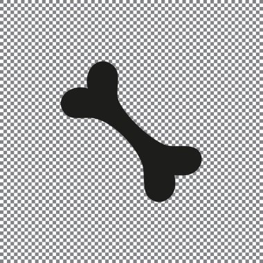 saydam bir arka plan üzerinde kemik satırı simgesi