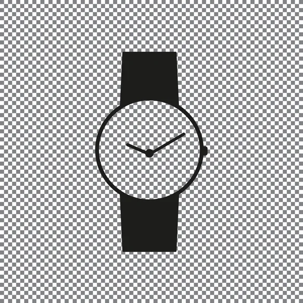 Icône Horloge Vectorielle Sur Fond Transparent — Image vectorielle