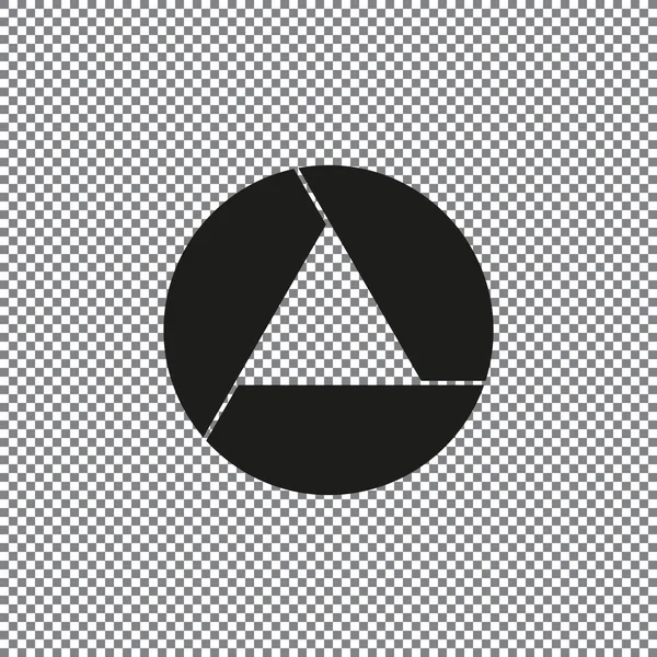 Ouverture Symbole Objectif Appareil Photo Sur Fond Transparent — Image vectorielle