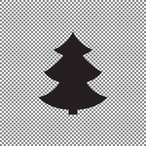 실루엣 아이콘 그림자와 간단한 디자인 전나무 크리스마스 크리스마스 — 스톡 벡터