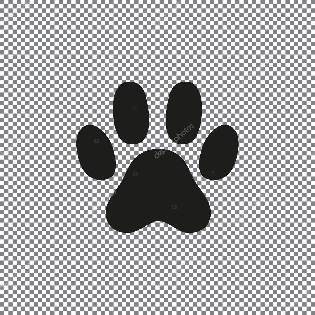 paw vector icons on a transparent background
