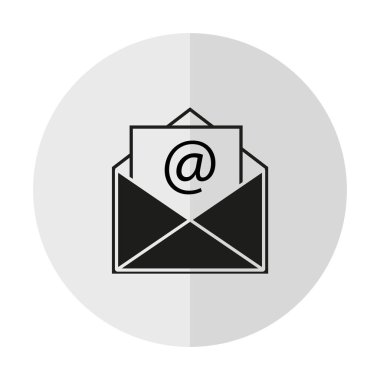 vektör simge zarf dikey bir gölge bir zemin üzerine