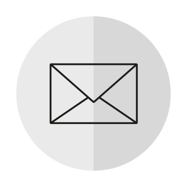 vektör simge zarf dikey bir gölge bir zemin üzerine