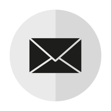 vektör simge zarf dikey bir gölge bir zemin üzerine