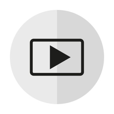 Dikey gölgeli arka plan üzerinde vektör video simgesi