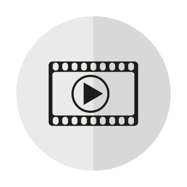 Dikey gölgeli arka plan üzerinde vektör video simgesi