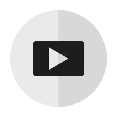 Dikey gölgeli arka plan üzerinde vektör video simgesi
