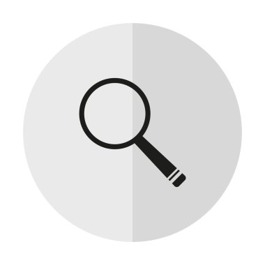 vektör simge Büyüteç dikey bir gölge bir zemin üzerine