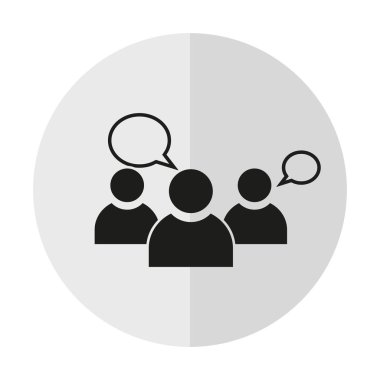 vektör simge Grup dikey gölgeli arka plan üzerinde insan