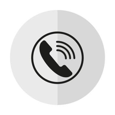 vektör arka plan dikey bir gölge ile telefon simgesine