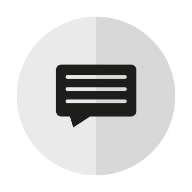 sohbet, ileti dikey gölgeli arka plan üzerinde vektör simgesi