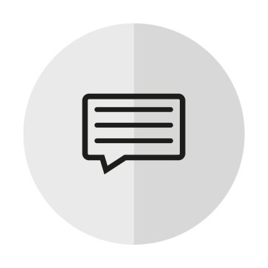 sohbet, ileti dikey gölgeli arka plan üzerinde vektör simgesi