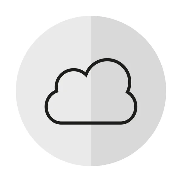 Vector Icon Cloud Weather Background Vertical Shadow — Stock Vector