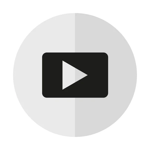 Vektor Video Symbol Auf Einem Hintergrund Mit Einem Vertikalen Schatten — Stockvektor