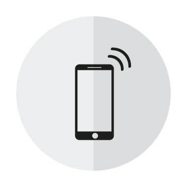 vektör simge cep telefonu dikey bir gölge bir zemin üzerine