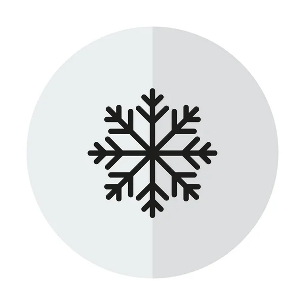 Διάνυσμα Εικονίδιο Νιφάδα Χιονιού Ένα Φόντο Μια Κάθετη Σκιά — Διανυσματικό Αρχείο
