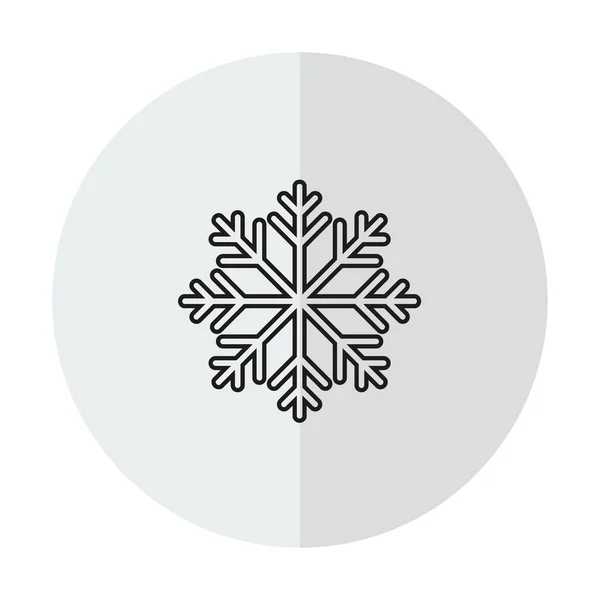 Vector Pictogram Sneeuwvlok Achtergrond Met Een Verticale Schaduw — Stockvector