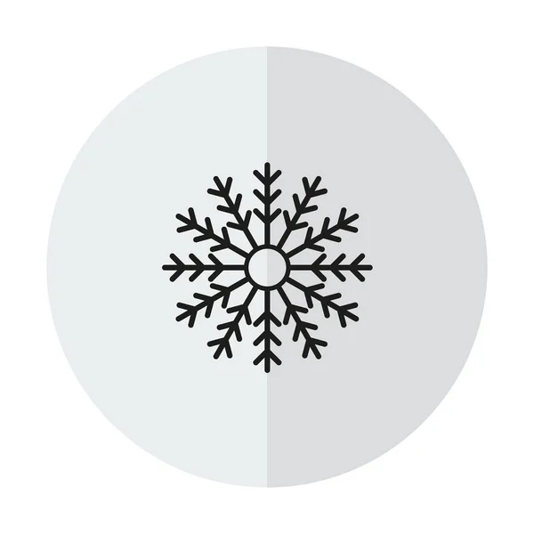 Vector Pictogram Sneeuwvlok Achtergrond Met Een Verticale Schaduw — Stockvector