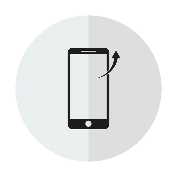 Vektor Symbol Mobiltelefon Auf Einem Hintergrund Mit Einem Vertikalen Schatten — Stockvektor