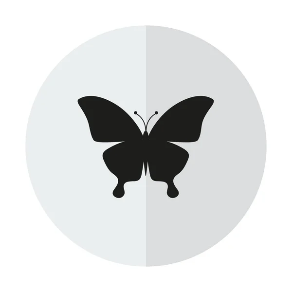 Vektorové Ikony Motýl Pozadí Vertikální Stín — Stockový vektor