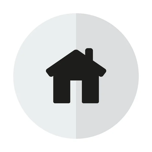 Vektor Symbol Des Hauses Auf Einem Hintergrund Mit Einem Vertikalen — Stockvektor