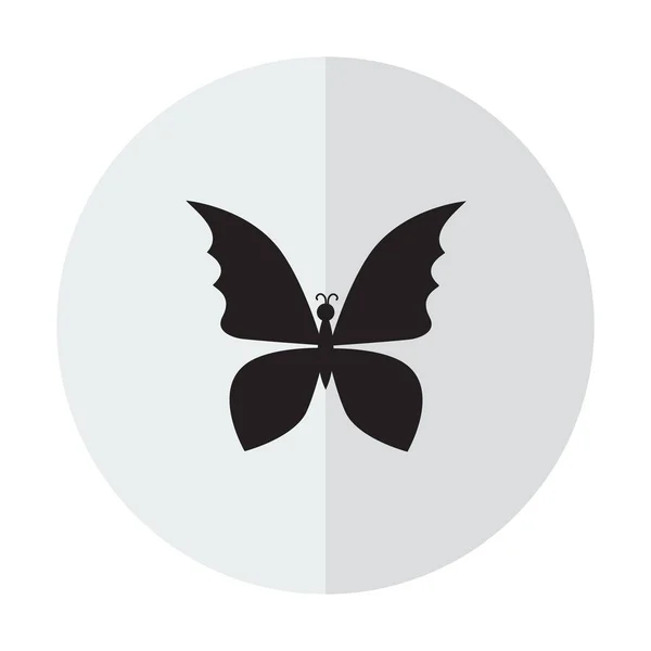 Διανυσματική Εικόνα Πεταλούδα Φόντο Μια Κάθετη Σκιά — Διανυσματικό Αρχείο