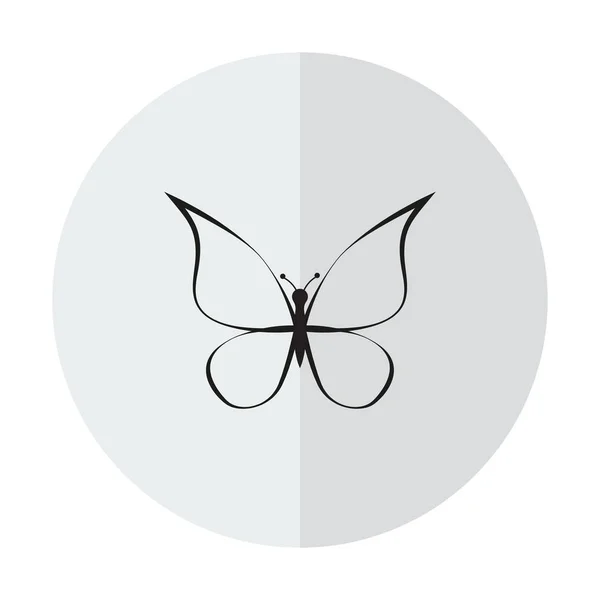 Διανυσματική Εικόνα Πεταλούδα Φόντο Μια Κάθετη Σκιά — Διανυσματικό Αρχείο