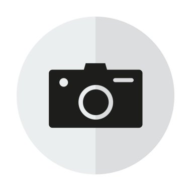 Vektör simge kamera dikey bir gölge bir zemin üzerine