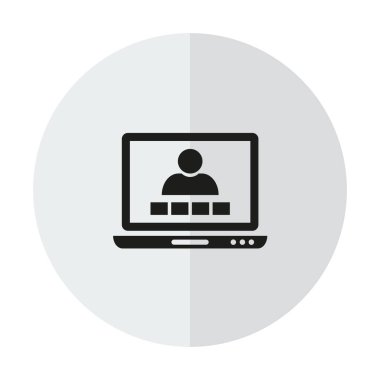 Dikey gölgeli arka plan üzerinde video görüşme simgesi