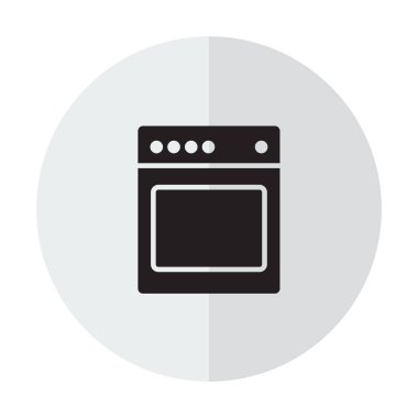 Simge vektör dikey bir gölge bir zemin üzerine soba