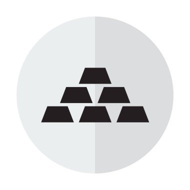 Dikey bir gölge bir zemin üzerine altın barlar simgesi